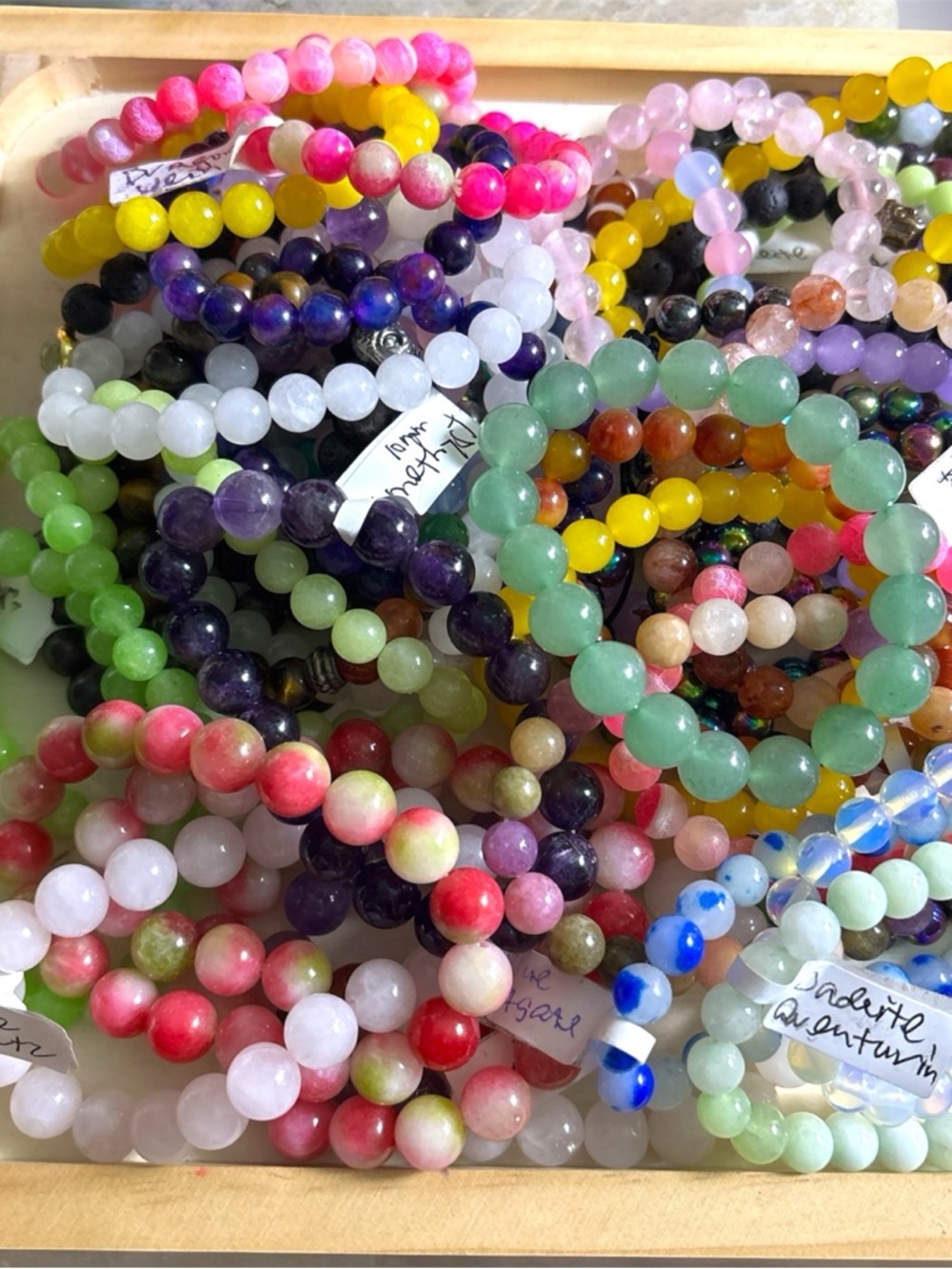 Mix Natural Gemstone Bracelets-  (50 pieces) Maddy Bundle